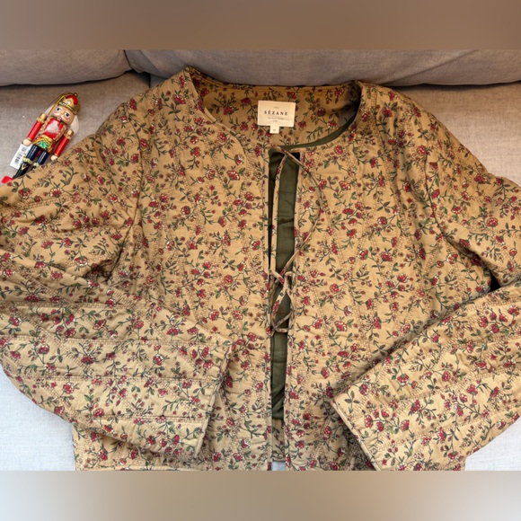 Sezane Jackets & Blazers - Sezane Paoline Jacket Miranda Beige Print - Size 40